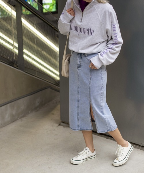 SpRay(スプレイ)の「デニムスリットロングスカート(デニムスカート・レディース・ブラック/サックスブルー/ブルー・SMALL/MEDIUM)」の20枚目の写真