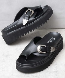 glabella（グラベラ）の「厚底 シャークソール ウエスタンバックル トングサンダル / レザーサンダル（サンダル・メンズ）」