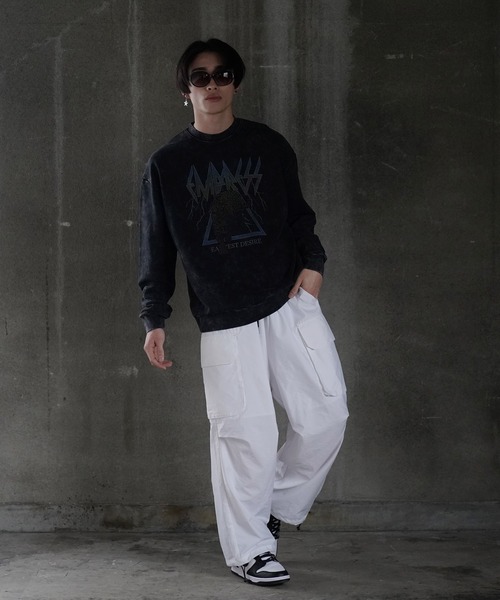 G.O.C(ジーオーシー)の「ビッグポケットバルーンワイドカーゴパンツ(カーゴパンツ・メンズ・ブラック/ホワイト系その他/ホワイト・MEDIUM/LARGE)」の18枚目の写真