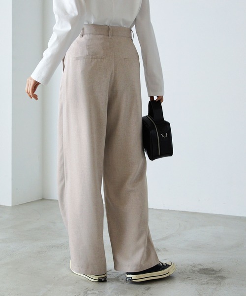 forksy.(フォルクシー)の「【forksy.】クロスウエストストレートワイドスラックスパンツ(スラックス・レディース・ネイビー/ベージュ/グレー・S/M)」の18枚目の写真