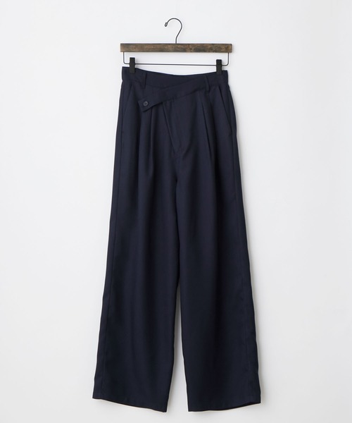 forksy.(フォルクシー)の「【forksy.】クロスウエストストレートワイドスラックスパンツ(スラックス・レディース・ネイビー/ベージュ/グレー・S/M)」の11枚目の写真