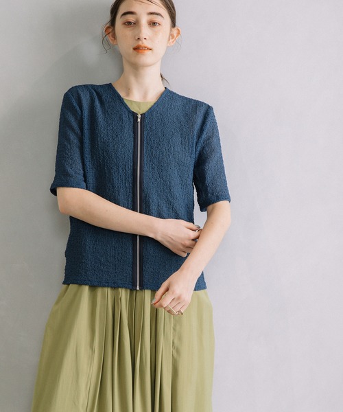 MARECHAL TERRE（マルシャルテル）の「2Wayジップトップス（その他トップス・レディース・ライトグリーン/ダークブルー/アイボリー/ブラック・MEDIUM）」の8枚目の写真