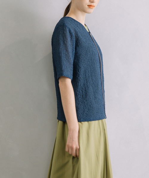 MARECHAL TERRE（マルシャルテル）の「2Wayジップトップス（その他トップス・レディース・ライトグリーン/ダークブルー/アイボリー/ブラック・MEDIUM）」の9枚目の写真