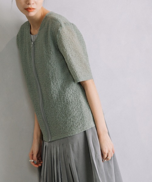 MARECHAL TERRE（マルシャルテル）の「2Wayジップトップス（その他トップス・レディース・ライトグリーン/ダークブルー/アイボリー/ブラック・MEDIUM）」の15枚目の写真