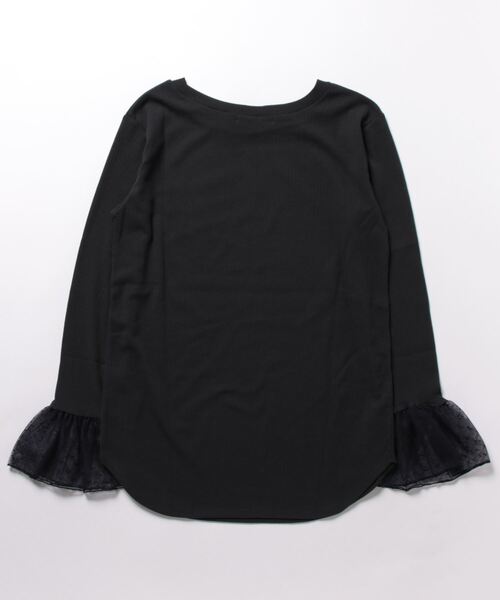 DouDou(ドゥドゥ)の「袖チュールフレアTEE(Tシャツ/カットソー・レディース・オフホワイト/ネイビー・FREE)」の18枚目の写真