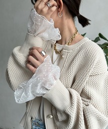 袖チュールフレアTEE