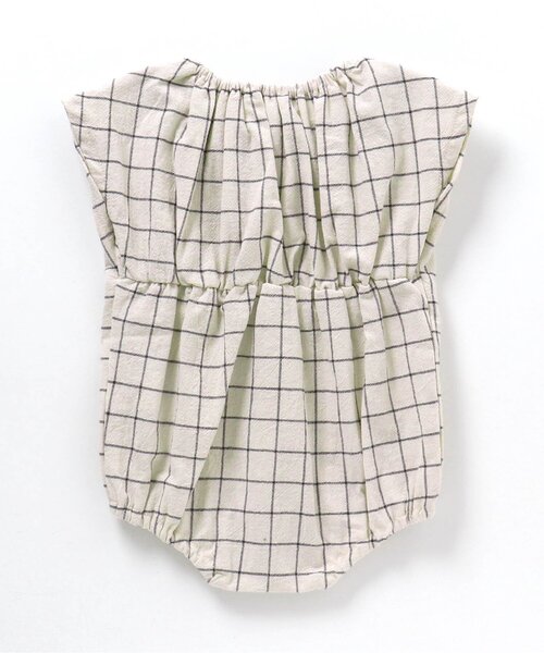 apres les cours（アプレレクール）の「チェック・花柄襟付きボディースーツ（ロンパース・キッズ・ピンク/アイボリー・70/80）」の6枚目の写真