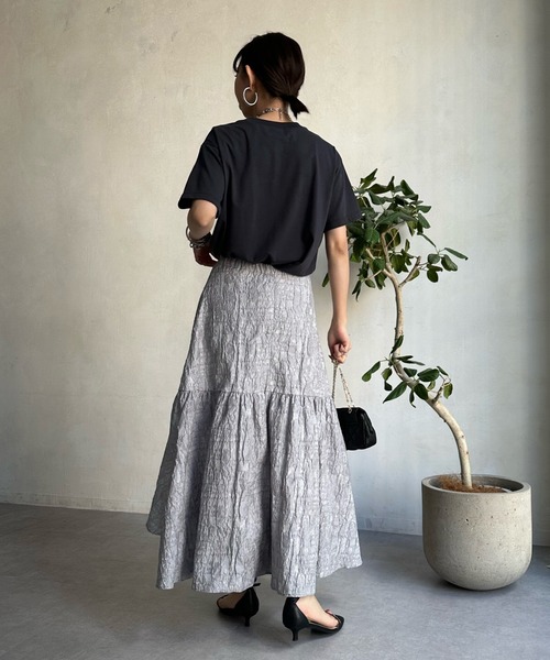 DouDou(ドゥドゥ)の「【WEB限定】BLAVE TEE(Tシャツ/カットソー・レディース・チャコールグレー/オフホワイト/キナリ/グレイッシュベージュ・FREE)」の10枚目の写真