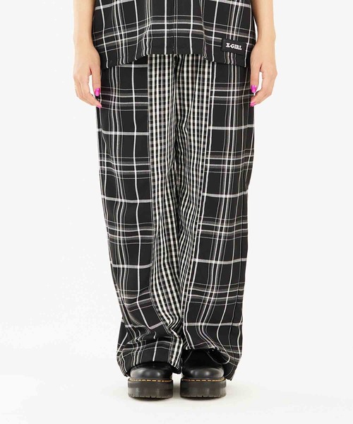 X-girl(エックスガール)の「PLAID EASY PANTS(その他パンツ・レディース・ブルー/ブラック/ブラウン・S/M)」の8枚目の写真