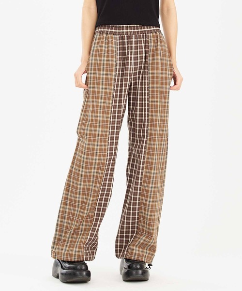 X-girl(エックスガール)の「PLAID EASY PANTS(その他パンツ・レディース・ブルー/ブラック/ブラウン・S/M)」の14枚目の写真