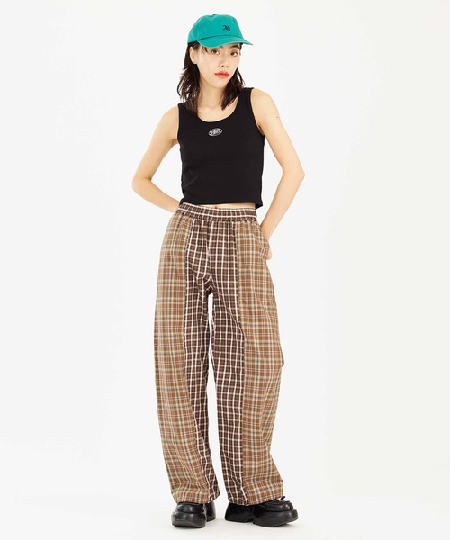 X-girl(エックスガール)の「PLAID EASY PANTS(その他パンツ・レディース・ブルー/ブラック/ブラウン・S/M)」の18枚目の写真