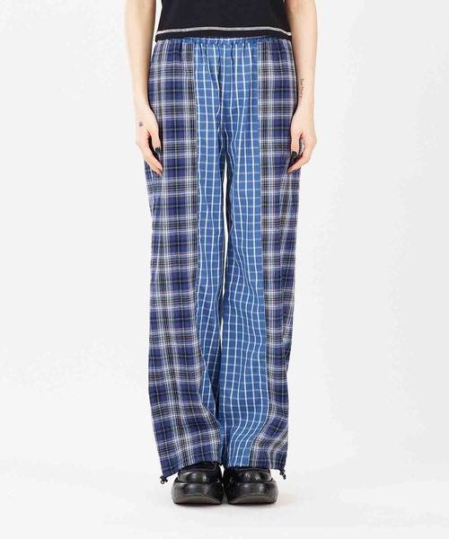 X-girl(エックスガール)の「PLAID EASY PANTS(その他パンツ・レディース・ブルー/ブラック/ブラウン・S/M)」の21枚目の写真