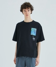 【th products)/ティーエイチプロダクツ】DY Drop Shoulder Tee