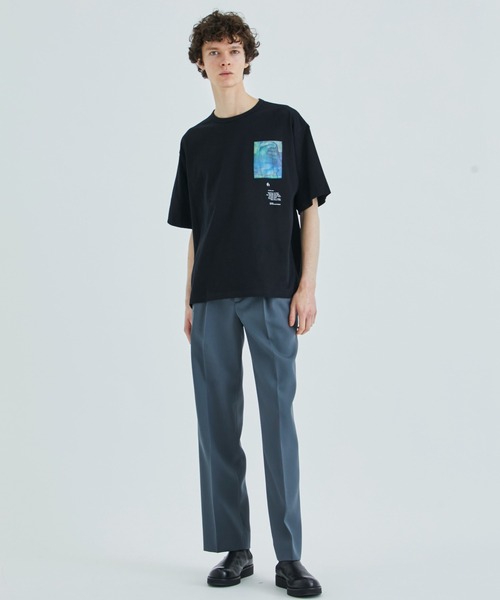 th products(ティーエイチプロダクト)の「【th products)/ティーエイチプロダクツ】DY Drop Shoulder Tee(Tシャツ/カットソー・メンズ・ブラック/ホワイト・2/1)」の11枚目の写真