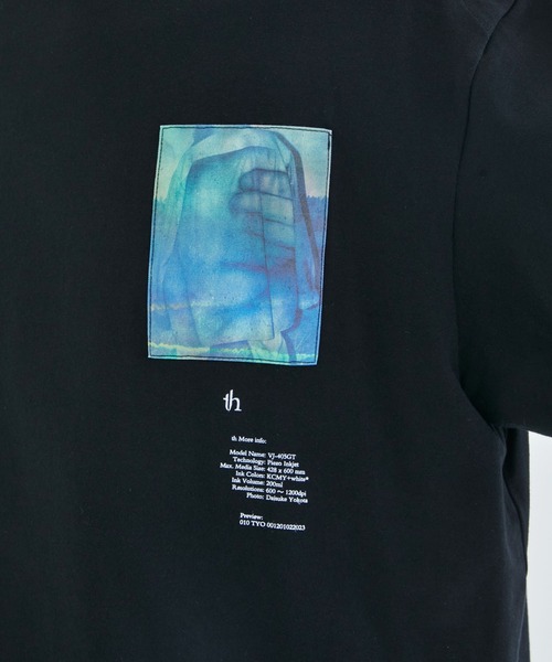 th products(ティーエイチプロダクト)の「【th products)/ティーエイチプロダクツ】DY Drop Shoulder Tee(Tシャツ/カットソー・メンズ・ブラック/ホワイト・2/1)」の16枚目の写真