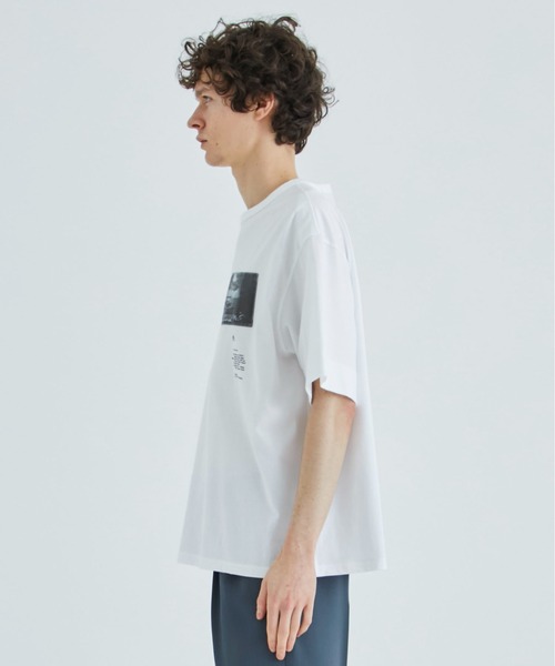 th products(ティーエイチプロダクト)の「【th products)/ティーエイチプロダクツ】DY Drop Shoulder Tee(Tシャツ/カットソー・メンズ・ブラック/ホワイト・2/1)」の5枚目の写真