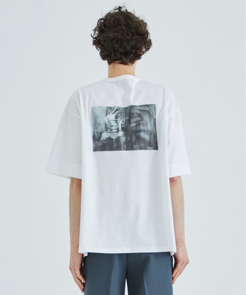 th products(ティーエイチプロダクト)の「【th products)/ティーエイチプロダクツ】DY Drop Shoulder Tee(Tシャツ/カットソー・メンズ・ブラック/ホワイト・2/1)」の6枚目の写真