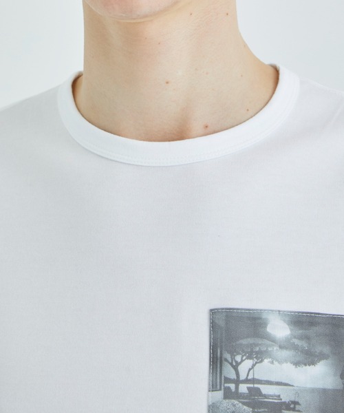 th products(ティーエイチプロダクト)の「【th products)/ティーエイチプロダクツ】DY Drop Shoulder Tee(Tシャツ/カットソー・メンズ・ブラック/ホワイト・2/1)」の7枚目の写真