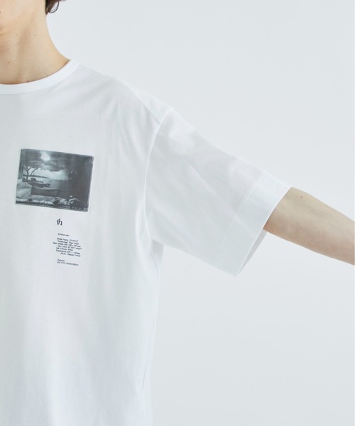 th products(ティーエイチプロダクト)の「【th products)/ティーエイチプロダクツ】DY Drop Shoulder Tee(Tシャツ/カットソー・メンズ・ブラック/ホワイト・2/1)」の8枚目の写真