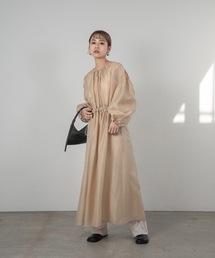 Amiur | drawstring sheer balloon ops(ワンピース)