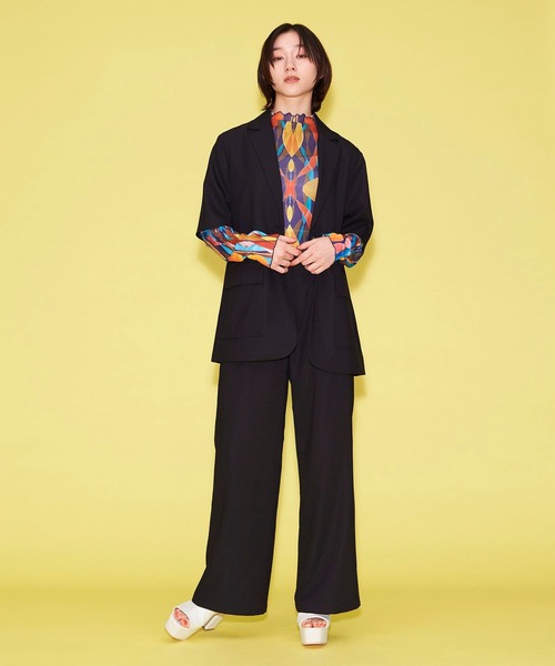 FOREVER 21(フォーエバー トゥエンティーワン)の「【セットアップ対応】リネンライクジャケット(シャツ/ブラウス・レディース・グレー系その他/グレー/ブラック・SMALL/MEDIUM)」の5枚目の写真