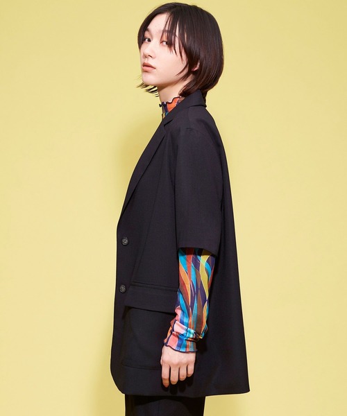FOREVER 21(フォーエバー トゥエンティーワン)の「【セットアップ対応】リネンライクジャケット(シャツ/ブラウス・レディース・グレー系その他/グレー/ブラック・SMALL/MEDIUM)」の16枚目の写真