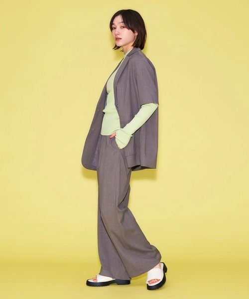 FOREVER 21(フォーエバー トゥエンティーワン)の「【セットアップ対応】リネンライクジャケット(シャツ/ブラウス・レディース・グレー系その他/グレー/ブラック・SMALL/MEDIUM)」の7枚目の写真