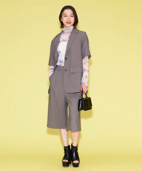 FOREVER 21(フォーエバー トゥエンティーワン)の「【セットアップ対応】リネンライクジャケット(シャツ/ブラウス・レディース・グレー系その他/グレー/ブラック・SMALL/MEDIUM)」の10枚目の写真