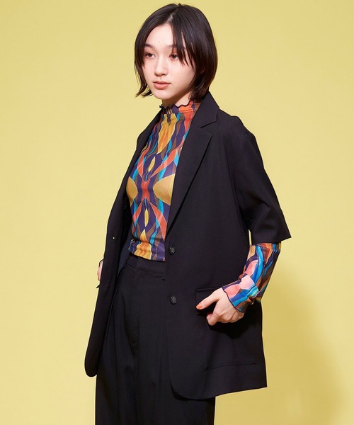 FOREVER 21(フォーエバー トゥエンティーワン)の「【セットアップ対応】リネンライクジャケット(シャツ/ブラウス・レディース・グレー系その他/グレー/ブラック・SMALL/MEDIUM)」の20枚目の写真