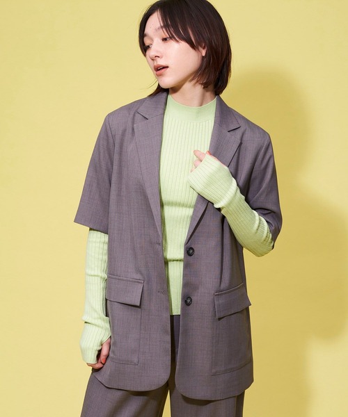 FOREVER 21(フォーエバー トゥエンティーワン)の「【セットアップ対応】リネンライクジャケット(シャツ/ブラウス・レディース・グレー系その他/グレー/ブラック・SMALL/MEDIUM)」の21枚目の写真