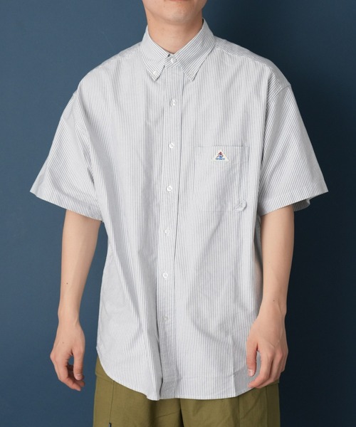 GEVACO(ゲバコ)の「【GEVACO / ゲバコ】オックス半袖ボタンダウンシャツ(シャツ/ブラウス・メンズ・ブルー/ブラック/パープル/ホワイト・MEDIUM/LARGE)」の11枚目の写真
