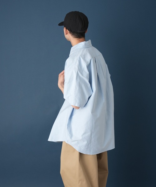 GEVACO(ゲバコ)の「【GEVACO / ゲバコ】オックス半袖ボタンダウンシャツ(シャツ/ブラウス・メンズ・ブルー/ブラック/パープル/ホワイト・MEDIUM/LARGE)」の20枚目の写真