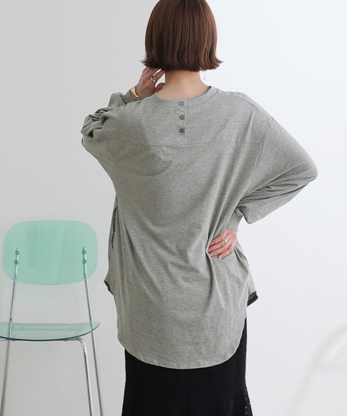 TO BE CHIC tシャツ リボンネック スリーブコンビカットソー