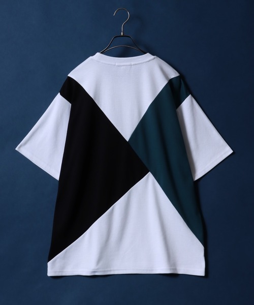 ANPAS(アンパス)の「Ponte Fabric Color Switching Design T-shirt/ポンチ 切り替え オーバーサイズ Tシャツ(Tシャツ/カットソー・メンズ・ブラック系その他/ホワイト系その他/ベージュ系その他・M/L)」の8枚目の写真