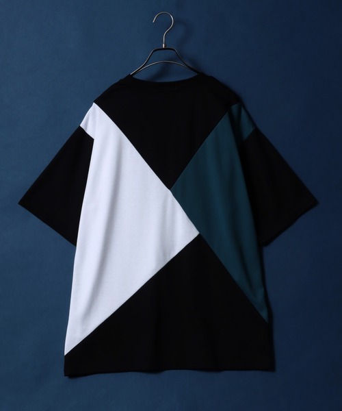 ANPAS(アンパス)の「Ponte Fabric Color Switching Design T-shirt/ポンチ 切り替え オーバーサイズ Tシャツ(Tシャツ/カットソー・メンズ・ブラック系その他/ホワイト系その他/ベージュ系その他・M/L)」の9枚目の写真