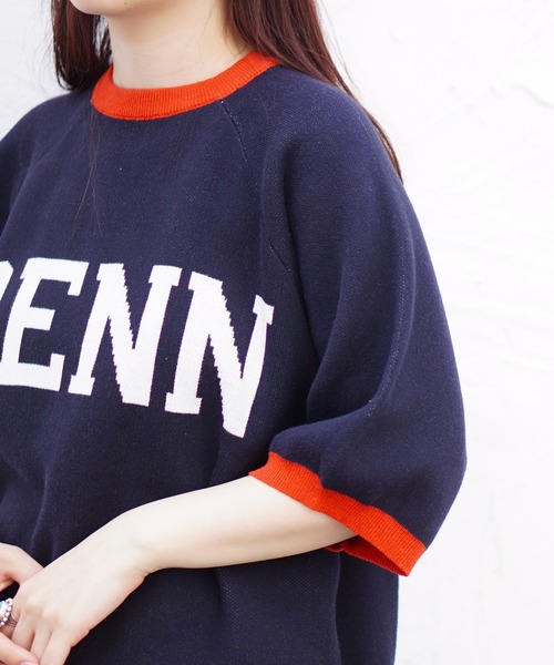 C.E.L.STORE（セルストア）の「THE BOOK STORE/ザブックストア COLLEGE SS SWEATER カレッジSSセーター（ニット/セーター・メンズ・ネイビー/マスタード/ブラック・MEDIUM/LARGE）」の22枚目の写真