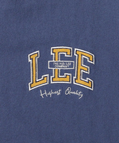 Lee(リー)の「【Lee】ワンポイントリンガーTシャツ(Tシャツ/カットソー・レディース・ブルー・M/L)」の3枚目の写真