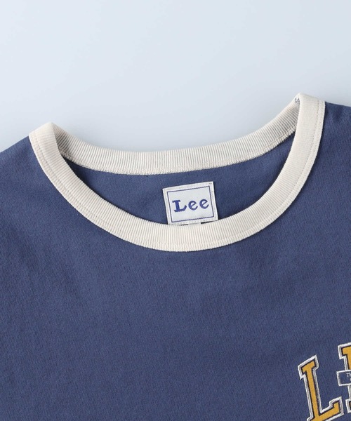 Lee(リー)の「【Lee】ワンポイントリンガーTシャツ(Tシャツ/カットソー・レディース・ブルー・M/L)」の4枚目の写真