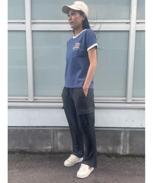 Lee(リー)の「【Lee】ワンポイントリンガーTシャツ(Tシャツ/カットソー・レディース・ブルー・M/L)」の9枚目の写真