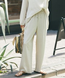 夏まで履ける/リネン混イージーパンツ