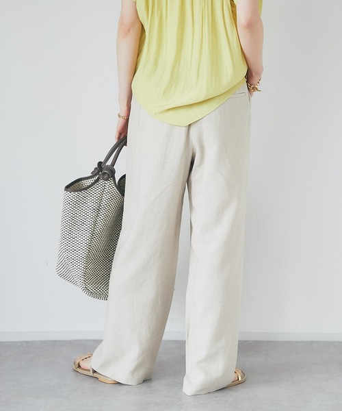 RIVE DROITE(リヴドロワ)の「夏まで履ける/リネン混イージーパンツ(その他パンツ・レディース・ブラウン/ブラック/ベージュ・FREE)」の17枚目の写真