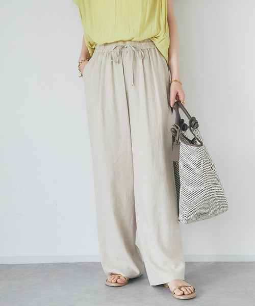 RIVE DROITE(リヴドロワ)の「夏まで履ける/リネン混イージーパンツ(その他パンツ・レディース・ブラウン/ブラック/ベージュ・FREE)」の20枚目の写真