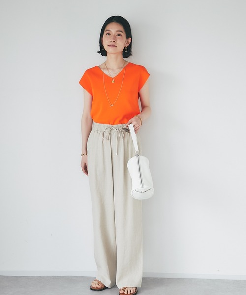 RIVE DROITE(リヴドロワ)の「夏まで履ける/リネン混イージーパンツ(その他パンツ・レディース・ブラウン/ブラック/ベージュ・FREE)」の10枚目の写真