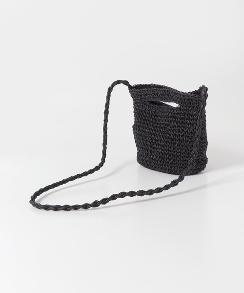 URBAN RESEARCH DOORS（アーバンリサーチドアーズ）の「ペーパーミニショルダーバッグ（ショルダーバッグ・レディース・ブラック/ベージュ・-）」の9枚目の写真