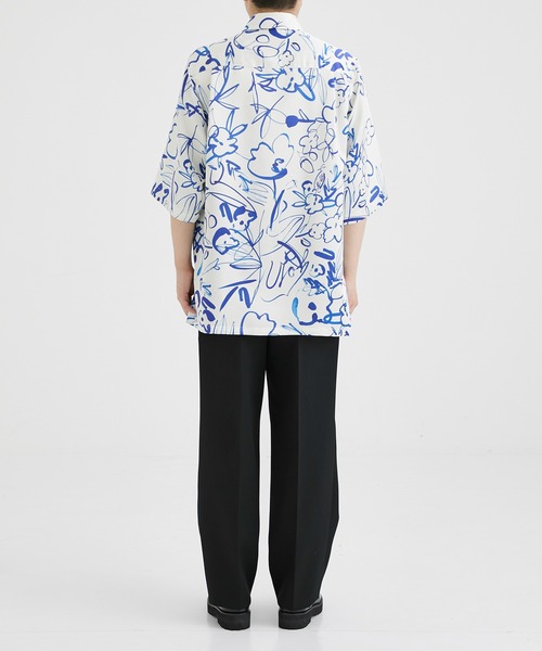 UJOH（ウジョー）の「【UJOH HOMME / ウジョーオム】Half Sleeve Shirts/ハーフスリーブシャツ（シャツ/ブラウス・メンズ・アイボリー・1/2/3）」の4枚目の写真