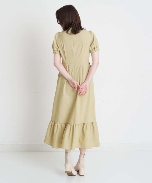 A de a.v.v(アードアー・ヴェ・ヴェ)の「ピコレースリボン襟ワンピース(ワンピース・レディース・ミント/ライトグレー・38/36)」の6枚目の写真