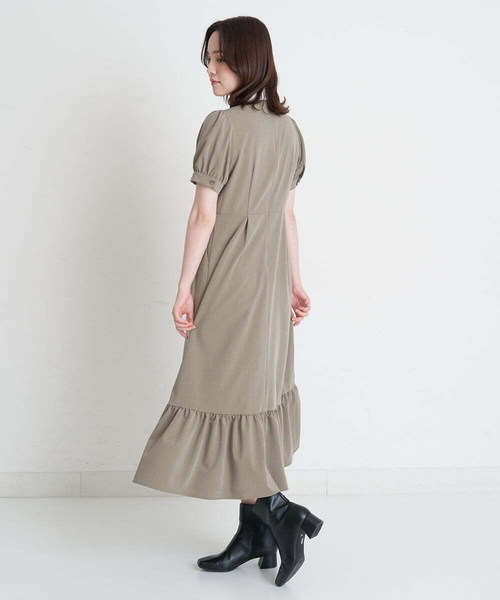 A de a.v.v(アードアー・ヴェ・ヴェ)の「ピコレースリボン襟ワンピース(ワンピース・レディース・ミント/ライトグレー・38/36)」の8枚目の写真