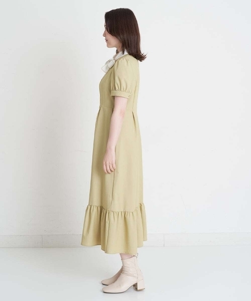 A de a.v.v(アードアー・ヴェ・ヴェ)の「ピコレースリボン襟ワンピース(ワンピース・レディース・ミント/ライトグレー・38/36)」の12枚目の写真