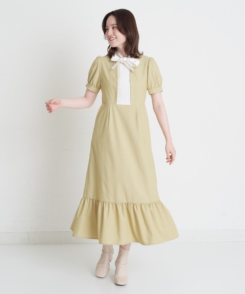 A de a.v.v(アードアー・ヴェ・ヴェ)の「ピコレースリボン襟ワンピース(ワンピース・レディース・ミント/ライトグレー・38/36)」の21枚目の写真