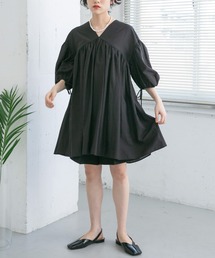 KBF | ボリュームギャザーミニワンピース(ワンピース)